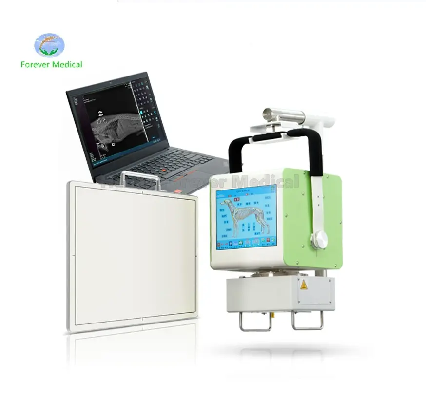 Optional touch screen Medical 5kw digital x ray Trolley DR Portable human digital x-ray machine