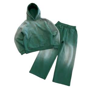 เสื้อฮู้ดสีส้มและกางเกงจ็อกเกอร์ ชุดเซ็ตสองชิ้น ชุดลำลองสีพื้น - Product Image 6