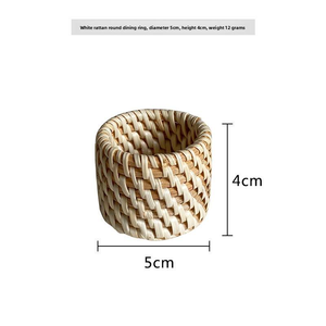 Serviette de table carrée 80x120cm en rotin tressé imprimé, faite à la main, style nordique moderne, écologique et personnalisable, pour la maison - Product Image 6