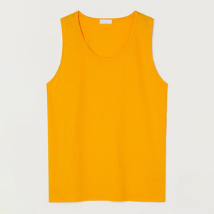 Camiseta sin Mangas Personalizada de Alta Calidad para Hombre, Camisetas de Canalé para Hombre, Camisetas de Poliéster de Color Sólido para Hombre, Ropa Deportiva - Product Image 6