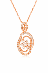 Elegant Cubic Zirconia Necklace <b>Set</b> 925 Sterling <b>Silver</b> Floral Pendant & <b>Stud</b> <b>Earrings</b> Jewelry <b>Set</b> for Women - Product Image 2