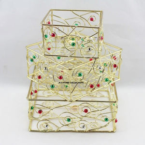 Plateau de Noël décoratif de qualité supérieure en aluminium pour servir des bonbons, des biscuits, des fruits secs, sublimation vierge, vente en gros - Product Image 2