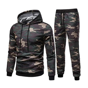 ชุดวอร์มผ้าต่อสีสองชิ้น เสื้อผ้าผู้ชาย แขนยาว กางเกงขายาว กางเกงวอร์ม ชุดออกกำลังกายชาย - Product Image 1