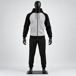 Survêtements unisexes de haute qualité, best-sellers, décontractés, respirants, en Spandex/Coton, avec sweats à capuche zippés et pantalons de jogging - Product Image 1