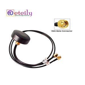 Antena Combinada GPS+4G de Alta Calidad y Durabilidad con Montaje de Tornillo, Cable RG174 + 2 Conectores SMA Macho (46mm) para Montaje en Exteriores - Product Image 1