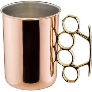 Antique Brown Hammered Pure Copper Moscow Mule <b>Large</b> Measure <b>Mug</b> & Hammered Finished for Metal Drinking <b>Mug</b> - Product Image 5