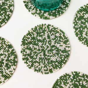 Luxury Hand Beaded <b>Drink</b> <b>Coasters</b> Heat Resistant Handmade in India Housewarming Gifts Promotional <b>Coaster</b> - Product Image 5