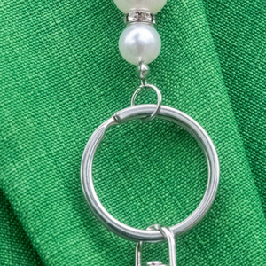 AKA Bling Lanyard Pink Green Rhinestone Sparkle ID Badge <b>Holder</b> Fashion Neck Strap Keychain Accessory for Women Custom Sorority - Product Image 4