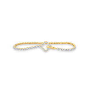 Bracelet tennis de luxe en argent 925 plaqué or rose, certifié IGI, avec micro-incrustations de diamants, fermoir à verrouillage, pour femme, pour tous les jours, bracelets fins - Product Image 1