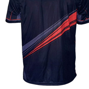 Maillot de sport pour joueurs d'e-sport, noir cyan, impression par sublimation, séchage rapide, 100 % polyester, col rond, unisexe, vêtements d'équipe pour adultes - Product Image 5
