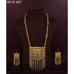 New Wholesale Women's Jewellery Gold Plated Copper Alloy Geometric Necklace Dubai Fashion Design <b>Wedding</b> Arabic Jewellery - Product Image 1