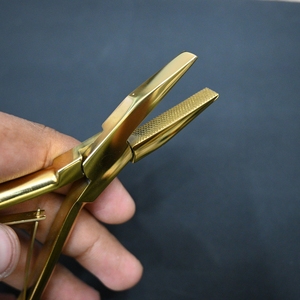 Micro Bead Plier 7 Inch Hair Extension <b>Crimping</b> Tool Stainless Steel Flat Jaw Non Slip Handle Salon Bead Closing Instrument - Product Image 3