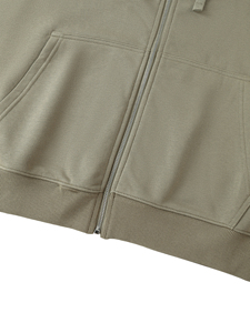 Hoodie à épaules tombantes, fermeture éclair, coupe oversize, décontracté - Product Image 6