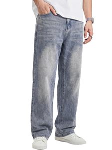Jean baggy pour homme, coupe large, extensible, en denim, décontracté, style hip-hop streetwear, vintage - Product Image 6