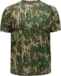 Camisa de Caza de Manga Corta Unisex, Camuflaje, Transpirable, de Secado Rápido, Antibacteriana, con Logotipo Frontal, para Verano, Poliéster/Algodón - Product Image 1