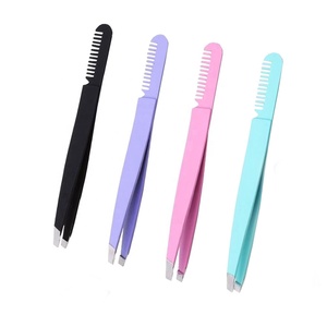Ensemble de pinces à épiler de qualité supérieure en acier inoxydable, pinces à épiler pour sourcils avec peigne, instruments de beauté pour femmes - Product Image 5
