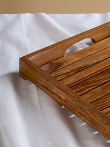 Bandeja de Servir Multiusos Hecha a Mano, Ecológica, de Madera, Plato para Comida, Organizador de Bebidas para Desayuno, Té y Café, Moderna para Bodas y Cenas - Product Image 2