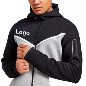Ensemble de survêtement pour homme 100 % coton, haut de gamme, pour fitness et entraînement, avec logo personnalisé, respirant et coupe-vent – Vente chaude - Product Image 3