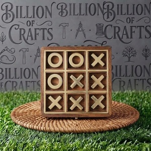 Wooden Tic Tac Toe <b>Game</b> <b>Board</b> Handmade Tabletop Party <b>Game</b> <b>Travel</b> <b>Game</b> for Home Office - Product Image 4