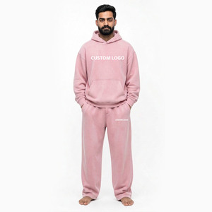 Chándal Unisex Morado con Capucha, Ecológico, Estilo Urbano, Manga Larga, Color Sólido, Algodón, Informal, con Bolsillos Laterales, Corte Regular - Product Image 4