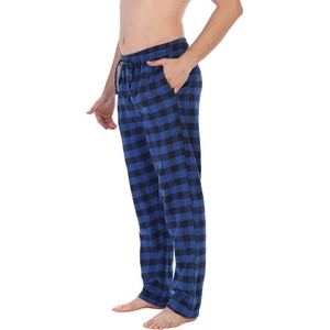 <b>Men's</b> Plaid <b>Flannel</b> 100% Cotton <b>Pajama</b> Pants Yarn Dye Brushed Elastic Waist Plus Size Quick Dry Machine-Washable Sleepwear - Product Image 3