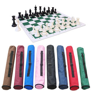 Nouvel ensemble de jeu de backgammon enroulable en cuir PU carré de haute qualité, fait main, écologique, 10 pièces, design personnalisé pour fête - Product Image 1