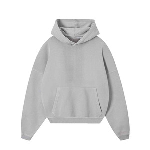 Custom Vintage Brown Washed Oversized Hoodie Heavyweight Cotton Fleece <b>Pullover</b> Blank Streetwear Hooded Sweatshirt - Product Image 1