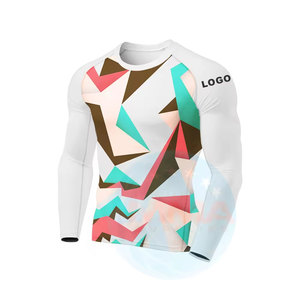 Manufacturer's Wholesale Fully Sublimated <b>Boys</b>' Long Sleeve Rash Guards Polyester/Nylon Lightweight Quick Dry Anti-Bacterial - Product Image 2