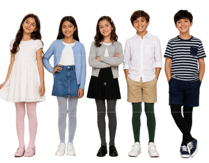 Collants en coton tricotés Stockify MultiBrands pour enfants, couleur unie, décontractés, pour le quotidien printemps-automne - Product Image 4