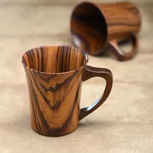 Rustic Wooden Mug Handmade Natural Solid Wood Coffee Cup Eco Friendly Drinkware for Tea Coffee Serving - Product Image 2