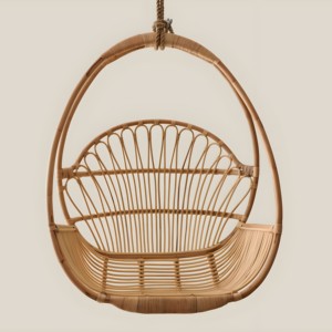 Rattan cane <b>swing</b> chair for balcony & <b>patio</b> modernized outdoor furniture egg hanging chairs - Product Image 1