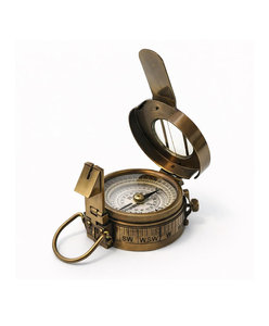 <b>Antique</b> Surveyor <b>Compass</b> with Sighting Vane and Folding Cover Vintage Land Navigation <b>Compass</b> Professional Directional <b>Compass</b> - Product Image 1