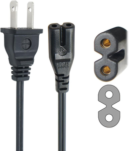 Câble d'alimentation CA C7 à 2 broches en forme de 8 pour TV, Xbox, PS3, PS4, <span class=keywords><strong>PS5</strong></span>, homologué ETL, 1,8 m, cordon d'alimentation IEC C7 pour haut-parleur multimédia - Product Image 2