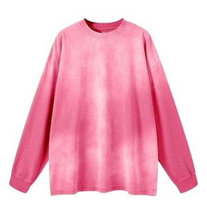 Sudadera Oversize de Cuello Redondo y Manga Larga, Teñida con Técnica Tie-Dye, de Algodón, Unisex, Tejida, para Otoño - Product Image 1