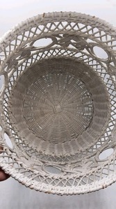 Rattan Storage Bucket Cylindrical Woven Basket Decorative Open Top Indoor Outdoor Household Use Classic Style Wastes <b>Bin</b> - Product Image 2