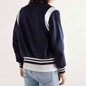 2025 Varsity Wool Crop Top Mujeres de alta calidad de cuero transpirable Bomber School Collage Crop Jacket - Product Image 3