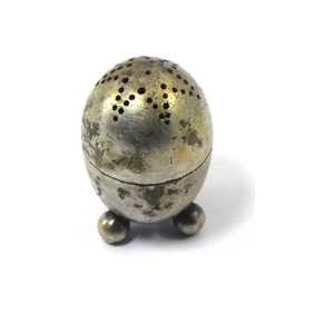 Vintage Pewter Metal <b>Salt</b> and Pepper Shakers Classic Hourglass Shape Traditional Dining Table Spice Seasoning Dispenser - Product Image 3