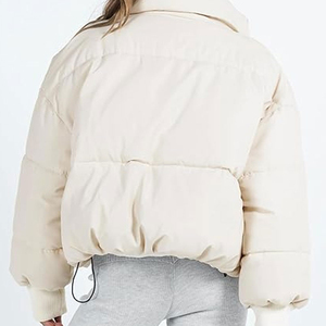 Fashion Winter Women Puffer Jacket Wholesale Custom <b>Bubble</b> <b>Coat</b> OEM Breathable Windproof Comfortable Hooded Eco-Friendly Cotton - Product Image 2
