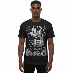 Camiseta Gráfica Negra sin Estampado para Hombre, Manga Corta, Cuello Redondo, Estilo Urbano - Product Image 5