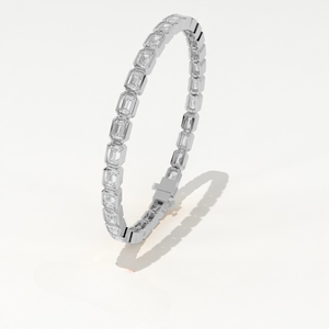 Pulsera Aarinya para Mujer, Moderna, con Diamante Cultivado en Laboratorio, Oro 9K, Corte Esmeralda, Certificado IGI, Bisel Escultural, para Uso Diario - Product Image 2