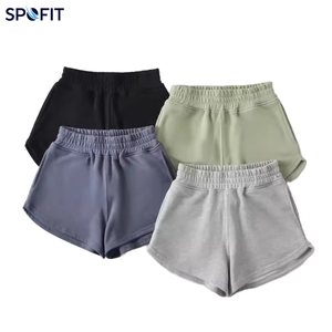 Shorts Deportivos de Algodón Transpirable de Alta Elasticidad para Mujer, Casuales de Verano, Ecológicos, de Secado Rápido, Color Sólido, para Gimnasio, Fitness y Running - Product Image 1