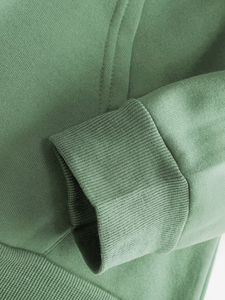 Custom Logo Hooded Sweatshirt Green Casual Pullover Adults All Seasons Promotional Wear Silk Screen Printing made in Bangladesh - Product Image 6