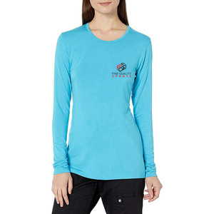 T-shirt de performance athlétique à manches longues pour femme – Haut de sport anti-humidité avec impression de logo personnalisé - Product Image 5