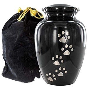 Urna Funeraria de Latón para Cenizas de Mascotas, Contenedor Conmemorativo para Animales Pequeños, Recipiente de Almacenamiento para Entierro, Acabado Gris Plateado - Product Image 4