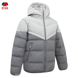 Veste matelassée sur mesure pour homme, logo personnalisé, fermeture éclair, tissu respirant et confortable - Product Image 2