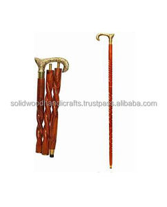 Beautiful Design <b>Walking</b> <b>Stick</b> Cane Wood Cane 100% Wooden with Decorative Brass Handle Daily Use <b>Men</b> & Womenn36" - Product Image 4