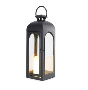 Lanterne à bougie en métal au design moderne pour la décoration intérieure et l'éclairage extérieur, marque privée - Product Image 1