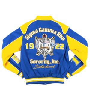 Chaqueta Universitaria Personalizada con el Año de Fundación de Sigma Gamma Rho, Chaqueta Varsity con Letras Griegas de la Hermandad, Ropa Casual de Calle, Prenda Exterior de Moda - Product Image 2
