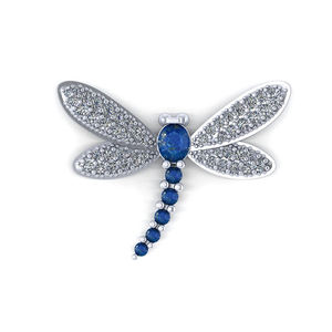 Collier élégant vintage pour femme, pendentifs raffinés, breloques tendance, argent 925, moissanite multicolore, collier personnalisé papillon hip hop SHRAMAN - Product Image 1