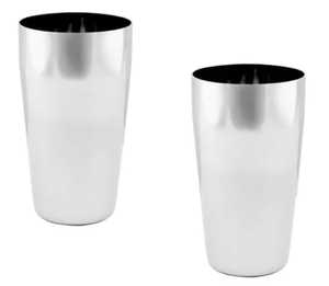 2 Pcs <b>Reusable</b> Stainless Steel Tumbler Tapered Metal Drinking Glasses Shatterproof Water Juice <b>Cup</b> Bar Restaurant Drinkware - Product Image 1